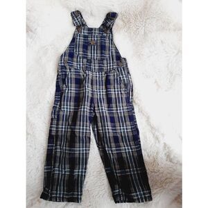 Osh Kosh b gosh sz 24 month old blue plaid overalls